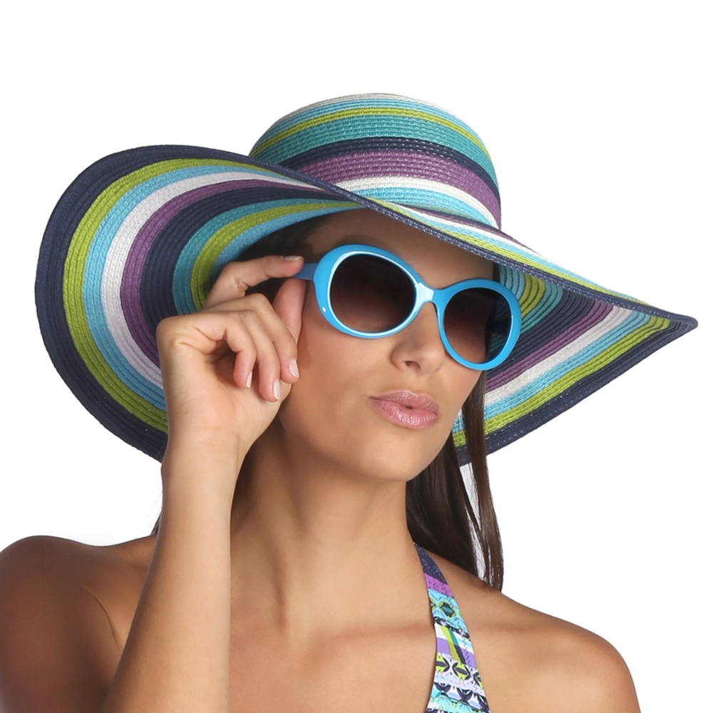Gottex Road Trip Stripe Hat-Blue Multi
